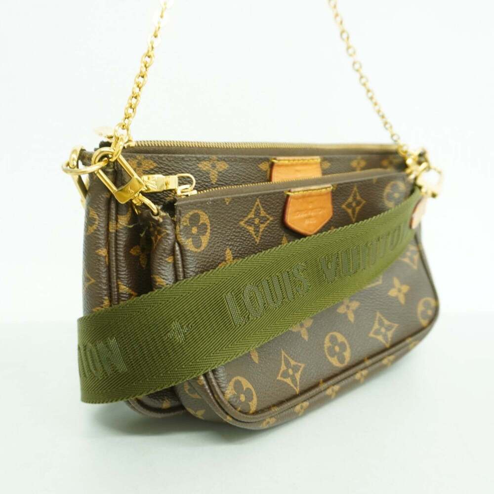 LOUIS VUITTON Authentic Brown Monogram Pochette Shoulder Bag - Picture 2 of 11